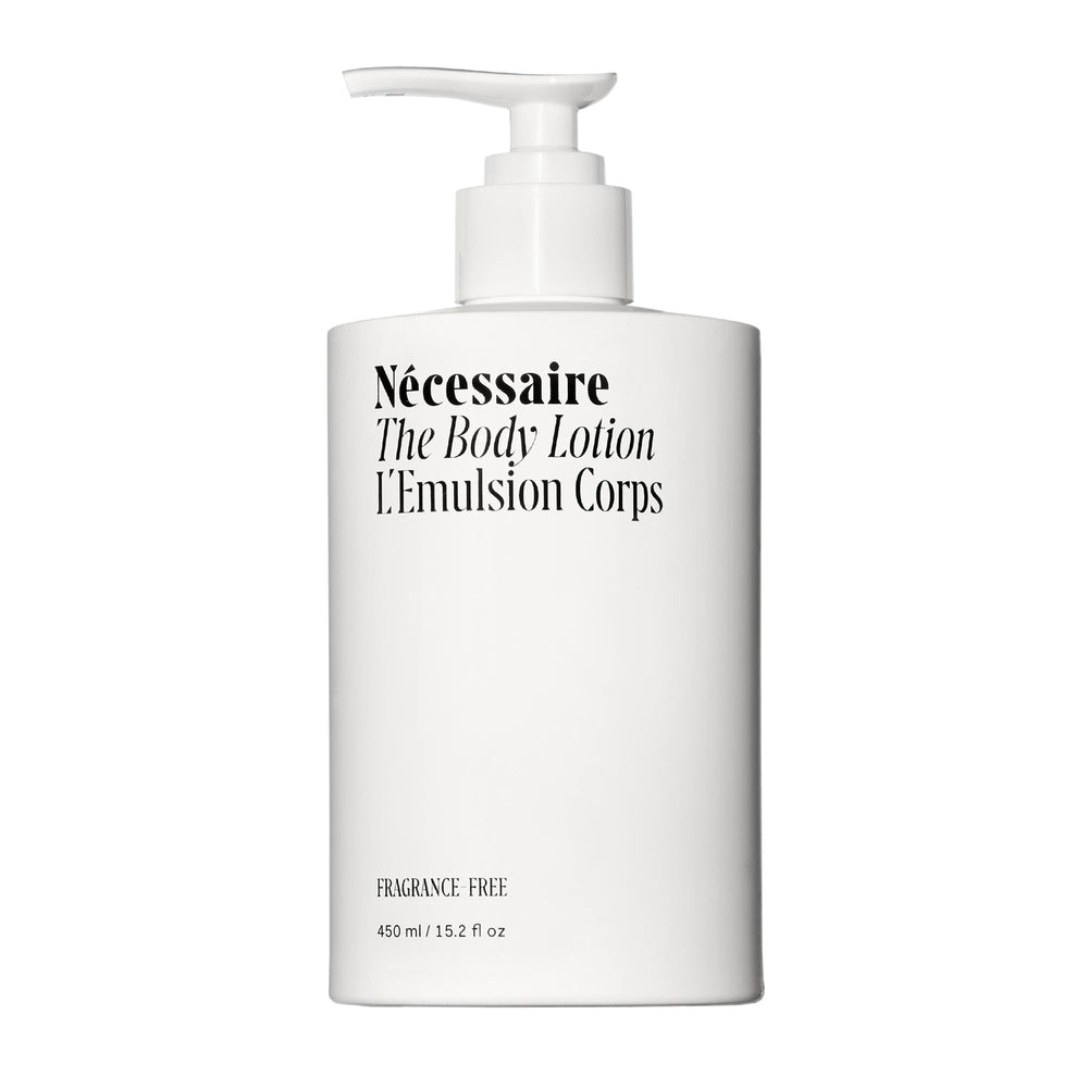 Nécessaire fragrance-free body lotion bottle with pump for daily hydration