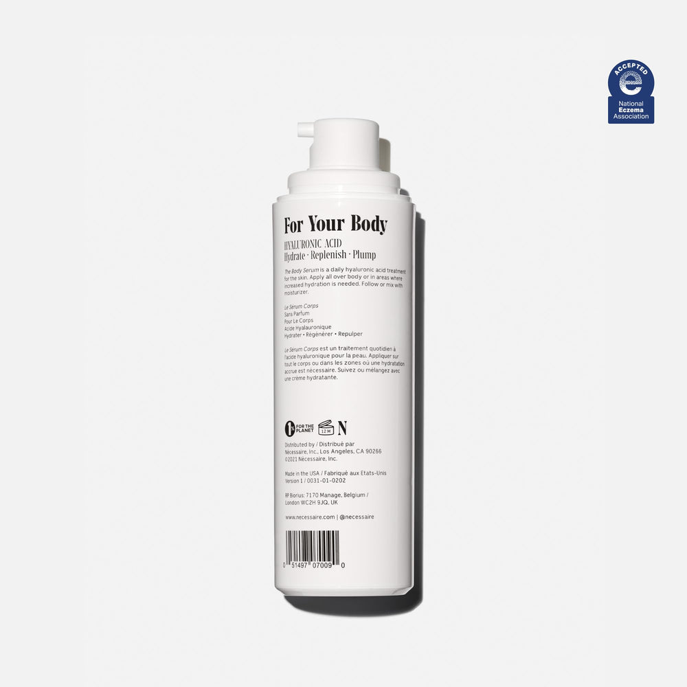 Nécessaire body serum hyaluronic acid five-weight illustration for hydration