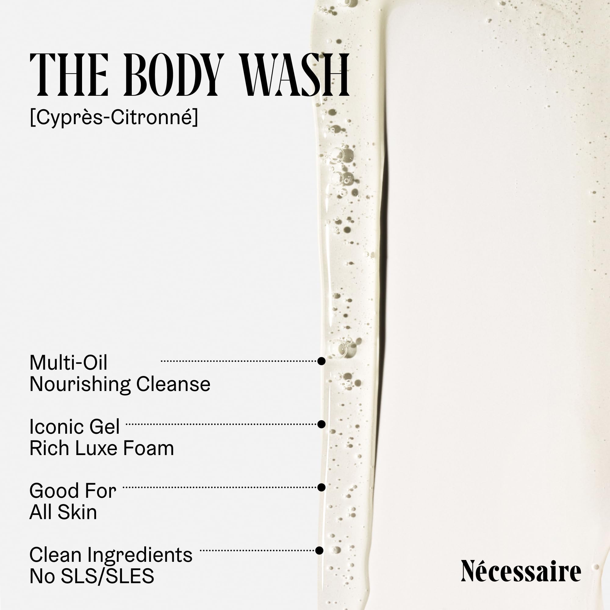 Nécessaire body wash plant oils delivering omega-rich nourishment