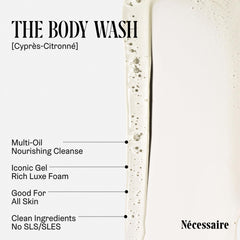 Nécessaire body wash plant oils delivering omega-rich nourishment