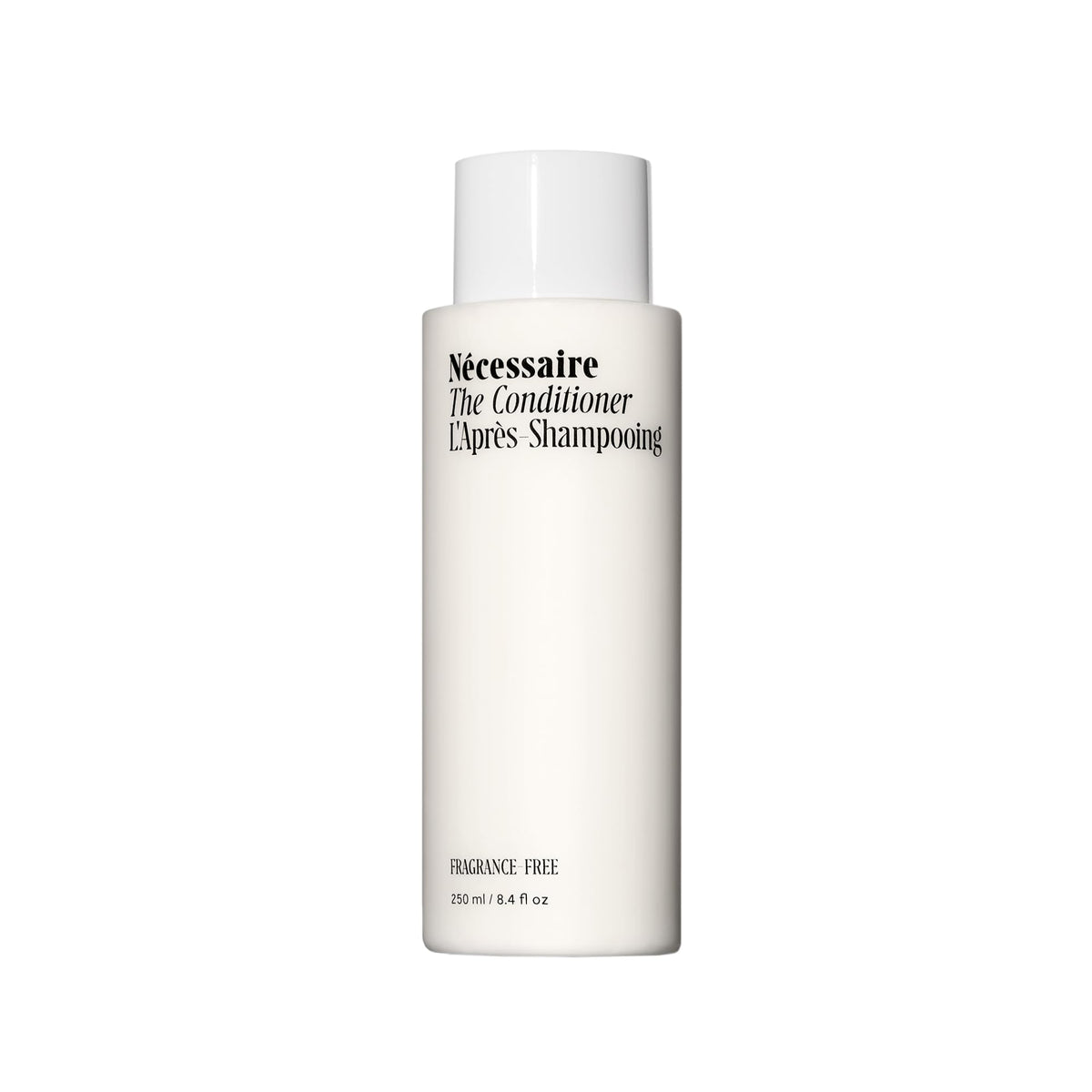 Nécessaire The Conditioner bottle with fragrance-free formula for gentle scalp care.