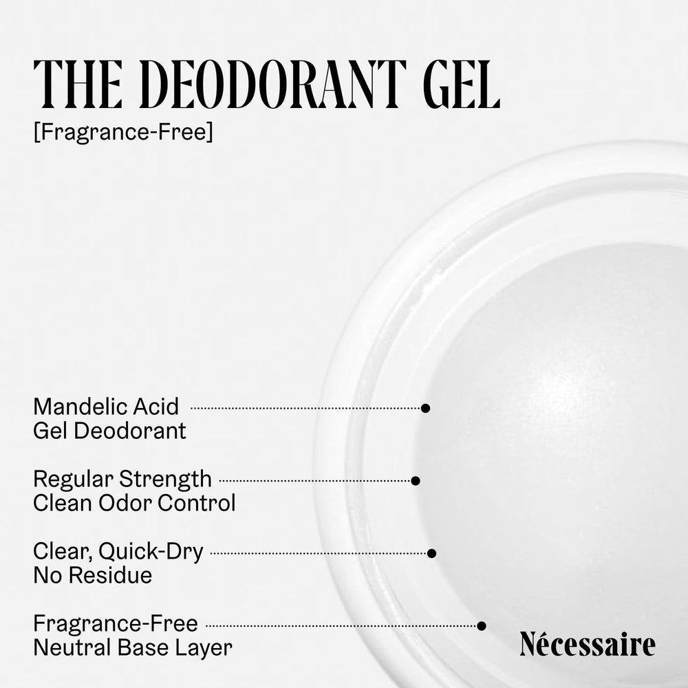 Nécessaire extra-strength deodorant application demonstrates long-lasting odor control.