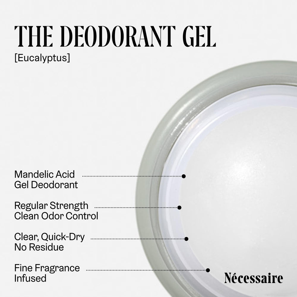 Label detail shows mandelic acid and witch hazel water on Nécessaire.