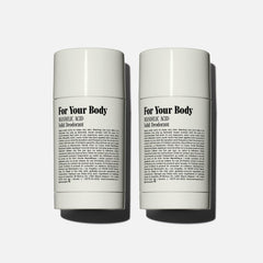 Nécessaire Hinoki deodorant being applied for a smooth glide and dry feel.