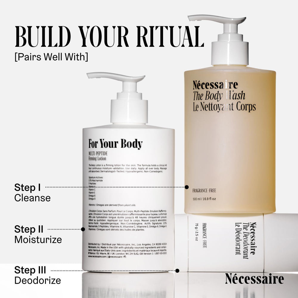 Nécessaire zinc and mandelic ingredients illustrate effective odor control.