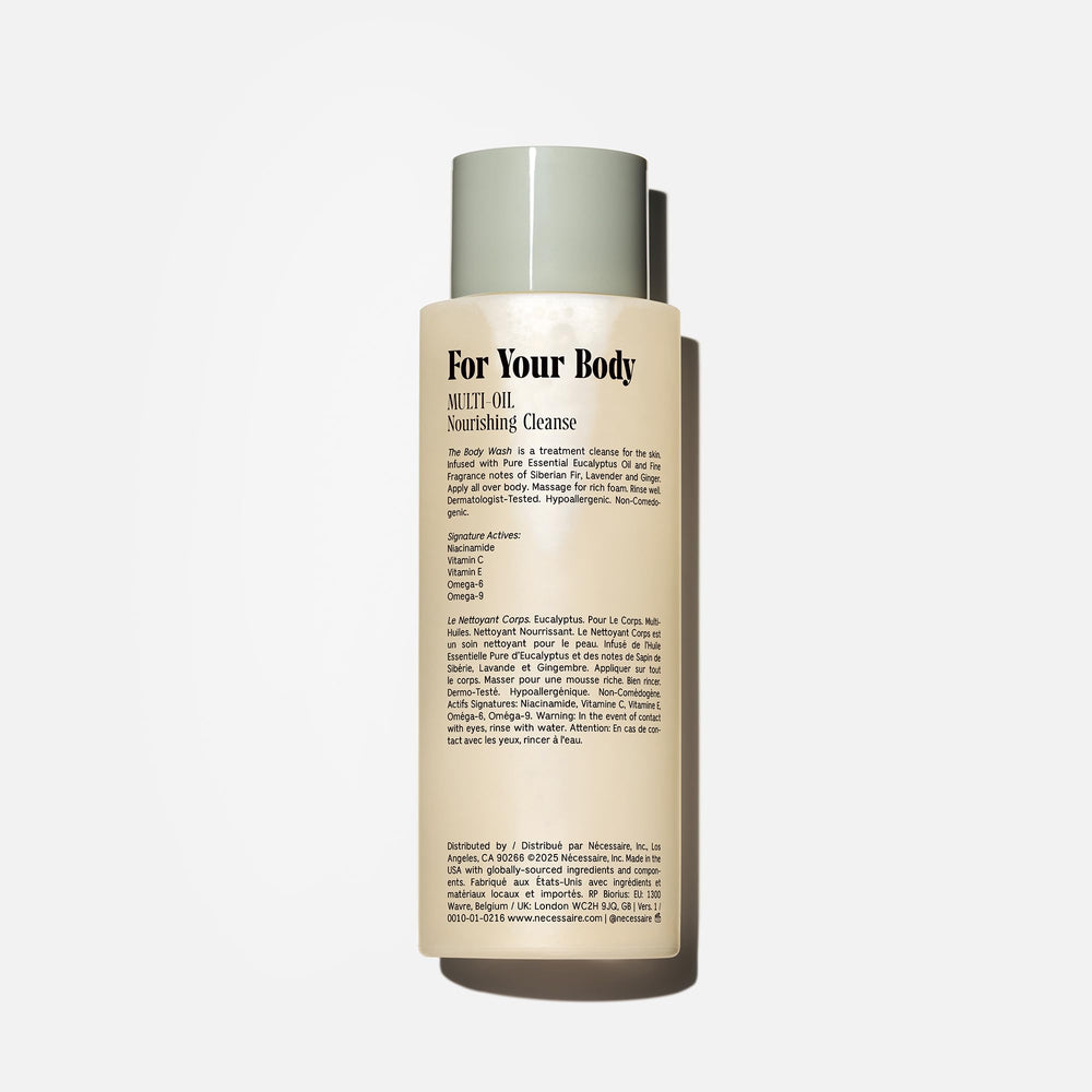 Nécessaire Eucalyptus foam close-up reveals rich lather and refreshing fragrance