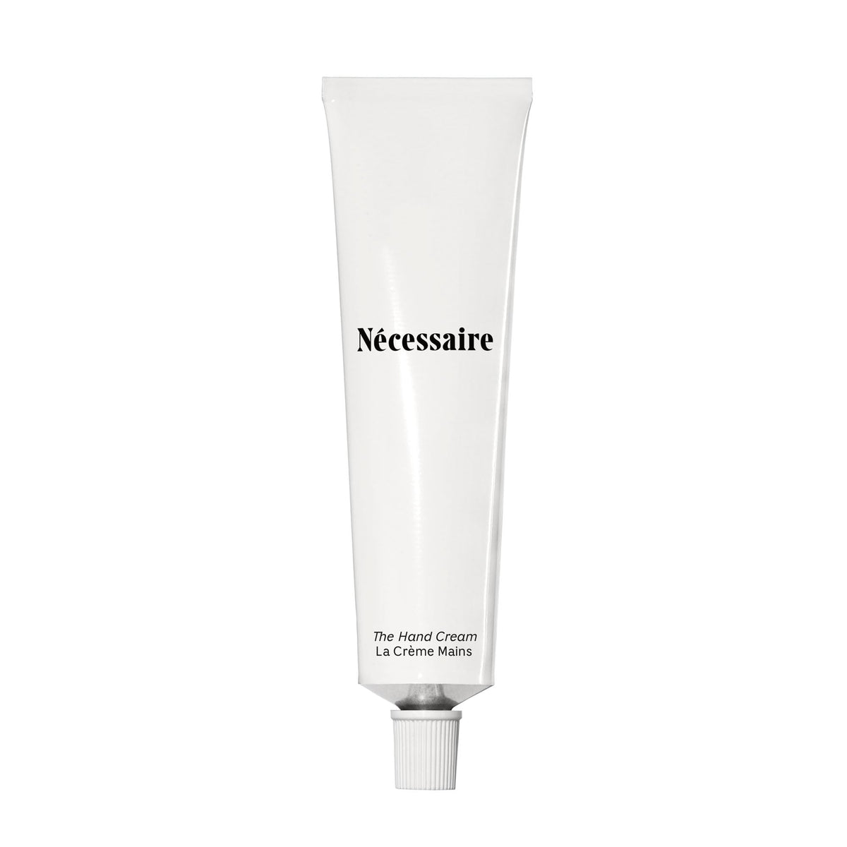 Nécessaire Hand Cream fragrance-free bottle shown for sensitive skin relief and non-greasy feel