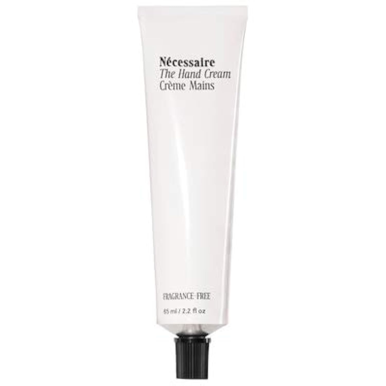Nécessaire Hand Cream with Peptide bottle demonstrates fast absorption and hydration.