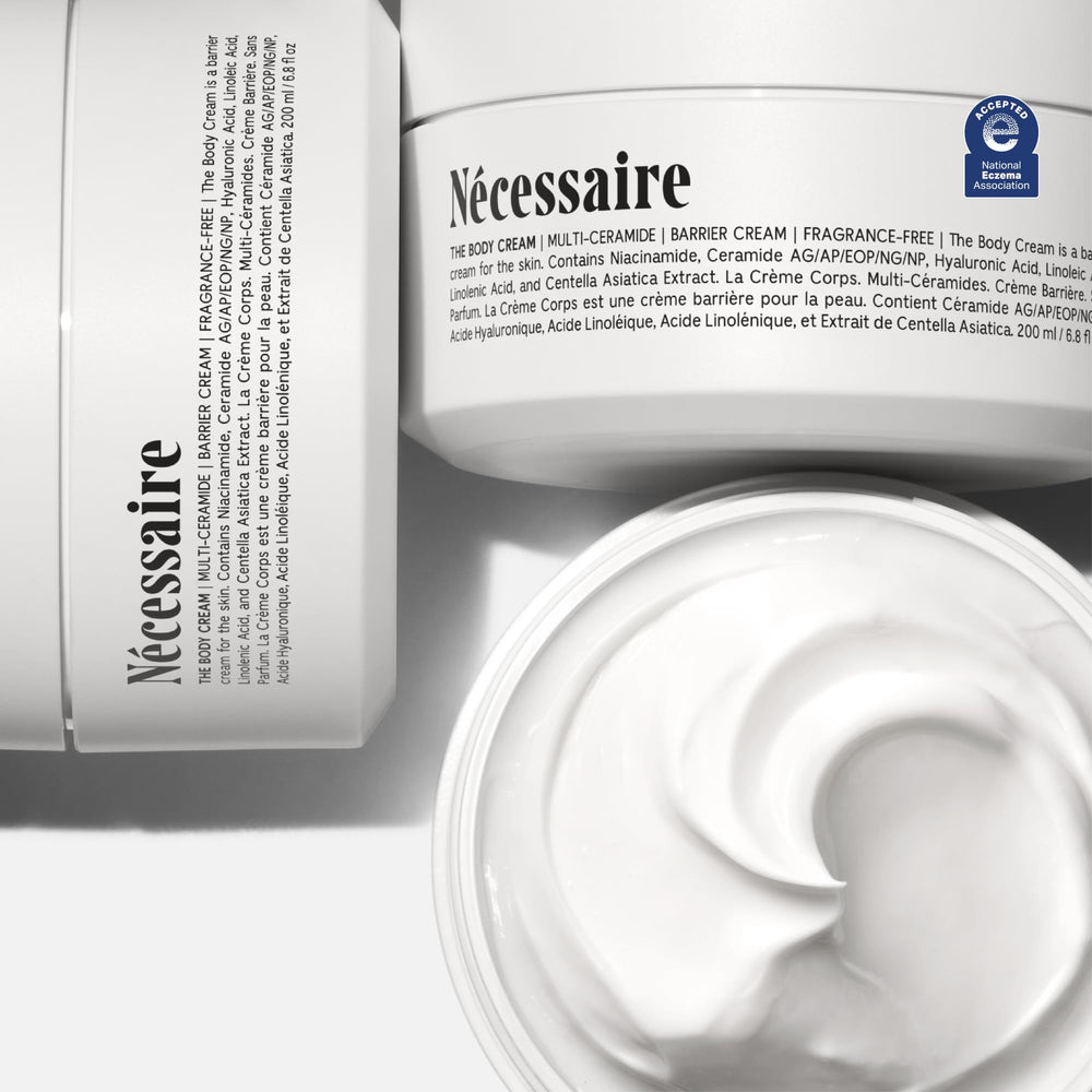 Nécessaire Niacinamide Skin Barrier focus highlights barrier support and skin smoothing.