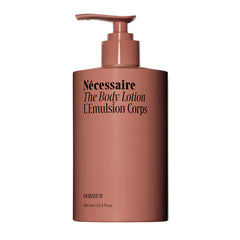 Nécessaire Olibanum body lotion bottle illustrating fast-absorbing hydration for daily use.
