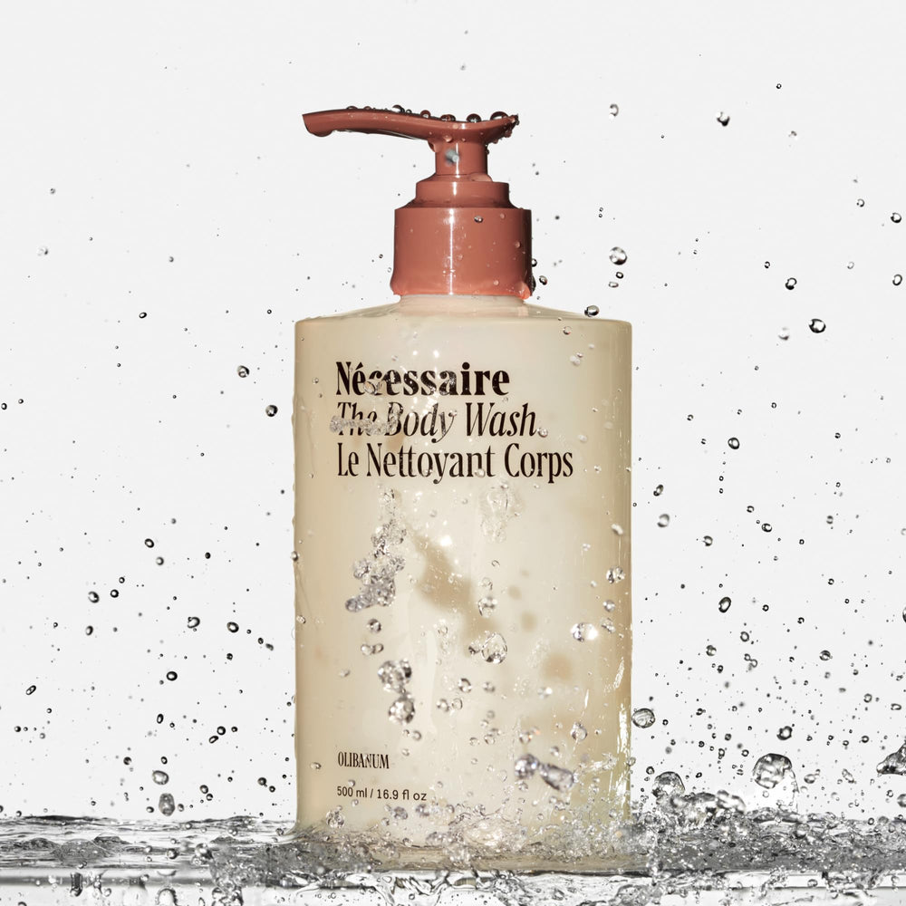 Nécessaire Olibanum close-up of glycerin-rich formula and key ingredients.