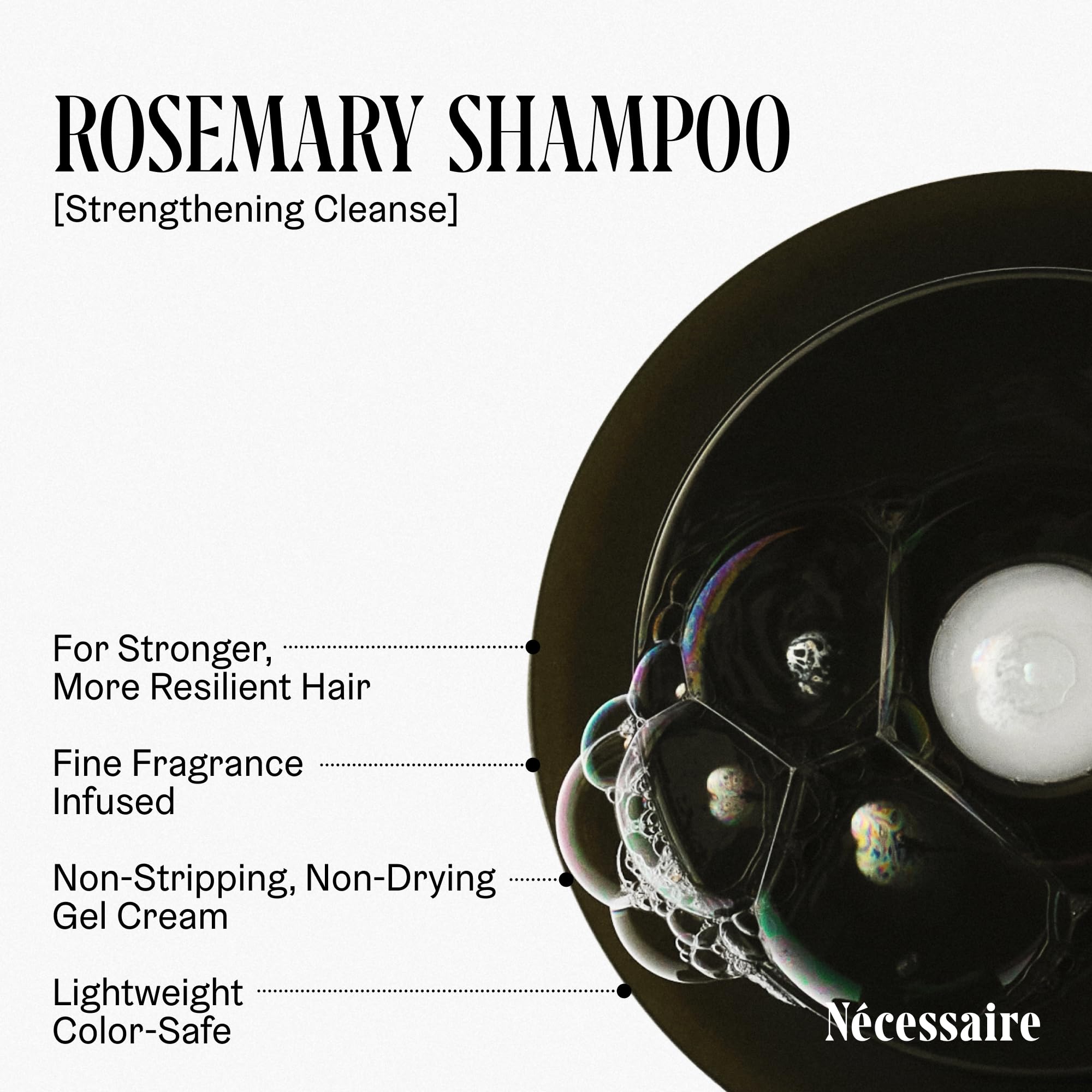 Nécessaire Rosemary Conditioner cream closeup emphasizes softening texture.