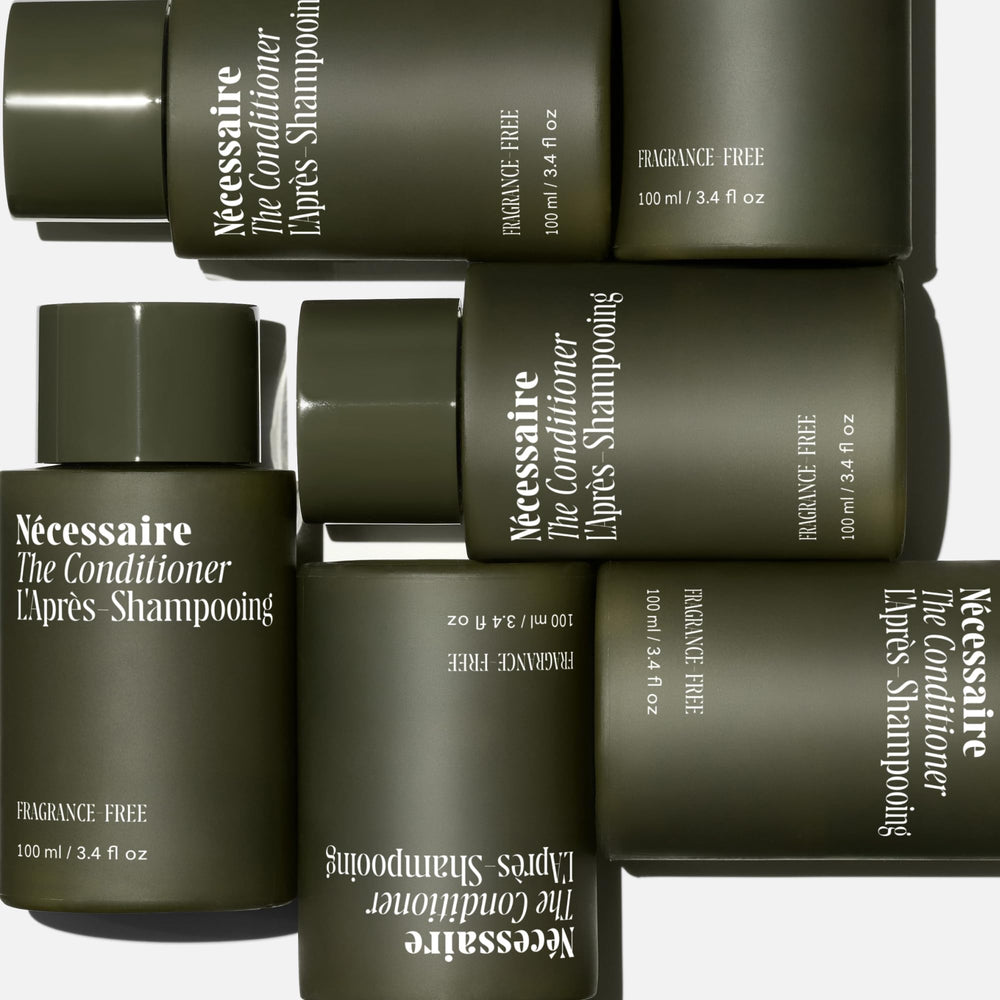 Nécessaire Rosemary Conditioner ingredients close-up featuring rosemary and ceramides.