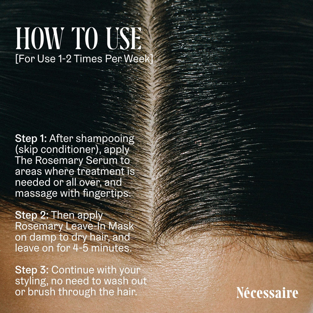 Nécessaire Rosemary Leave-In Mask fragrance highlights rosemary and mandarin aroma.