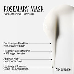 Nécessaire Rosemary Leave-In Mask applied to damp hair for instant smoothing.