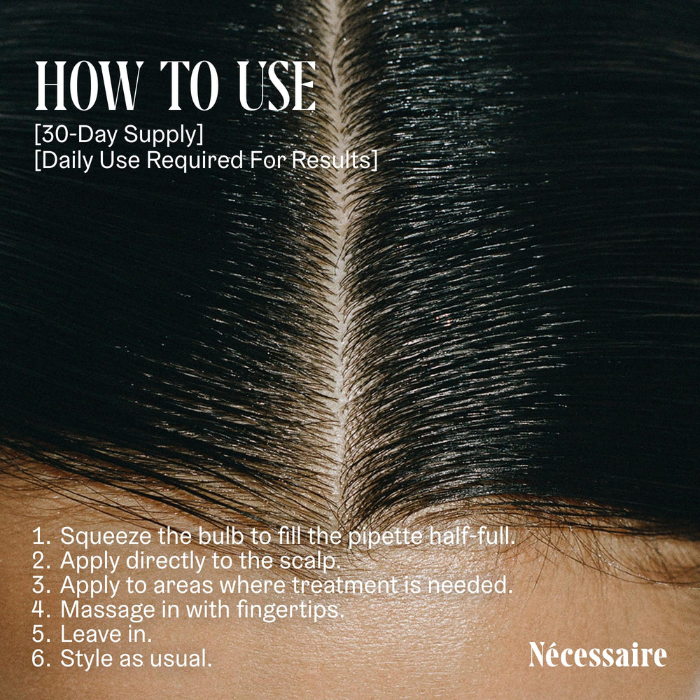 Nécessaire Rosemary Serum fragrance-free formula for sensitive scalps.
