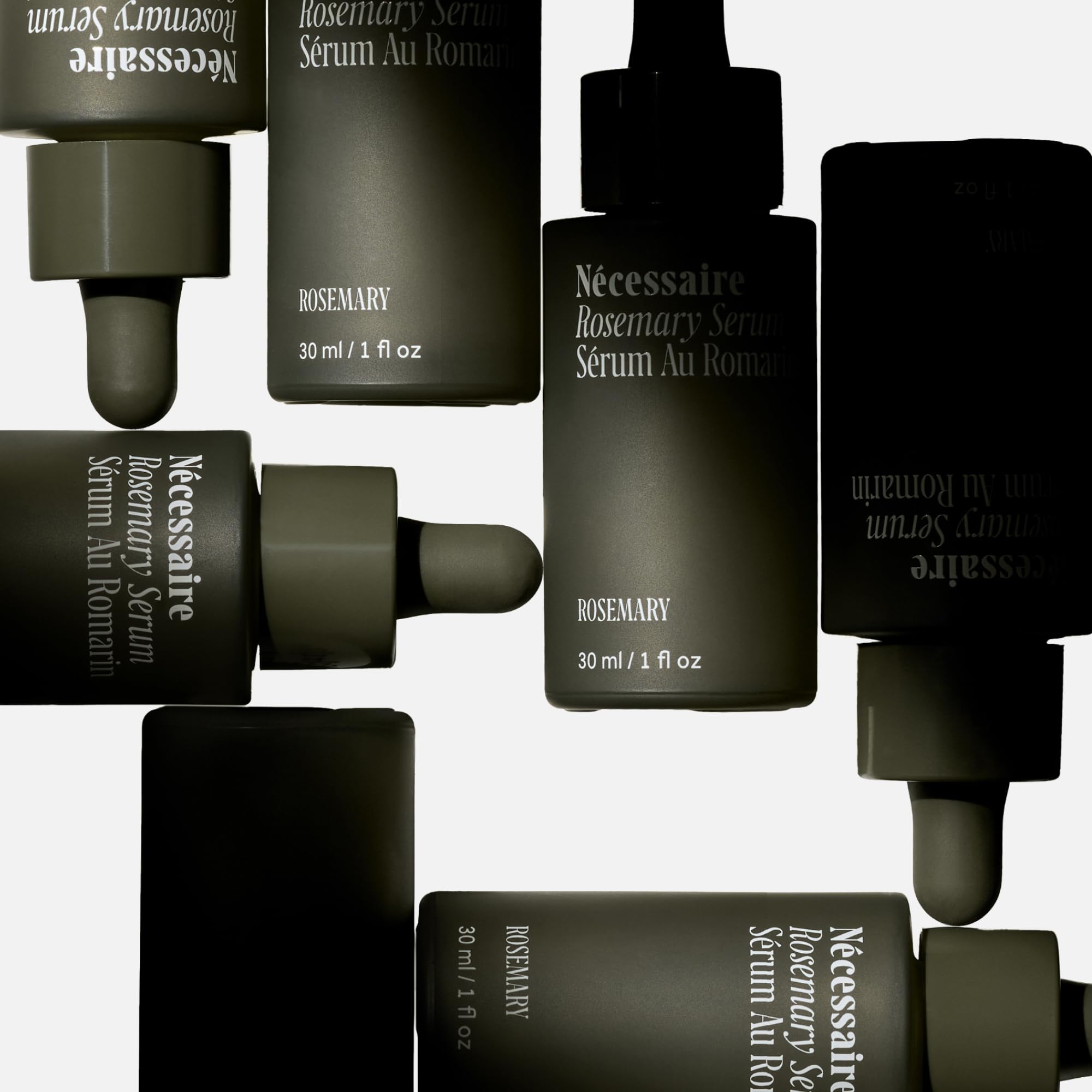 Nécessaire Rosemary Serum texture close-up showing smooth, light consistency.