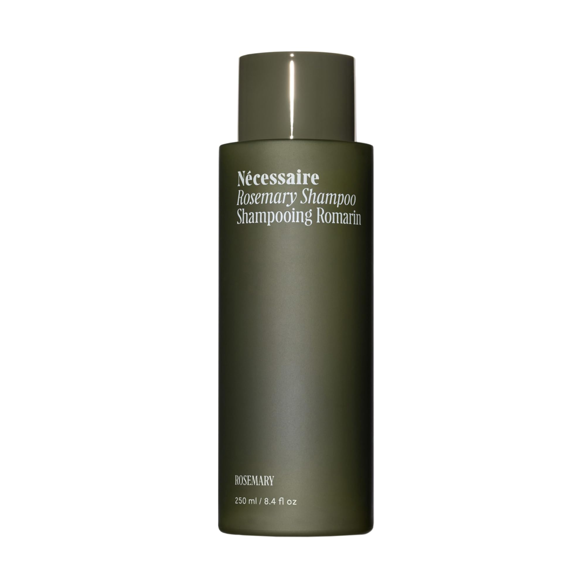 Nécessaire Rosemary Shampoo bottle with rosemary aroma for daily scalp care.