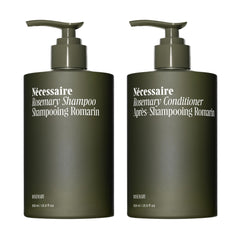 Nécessaire Rosemary Shampoo bottle shows a strengthening formula for healthier hair.