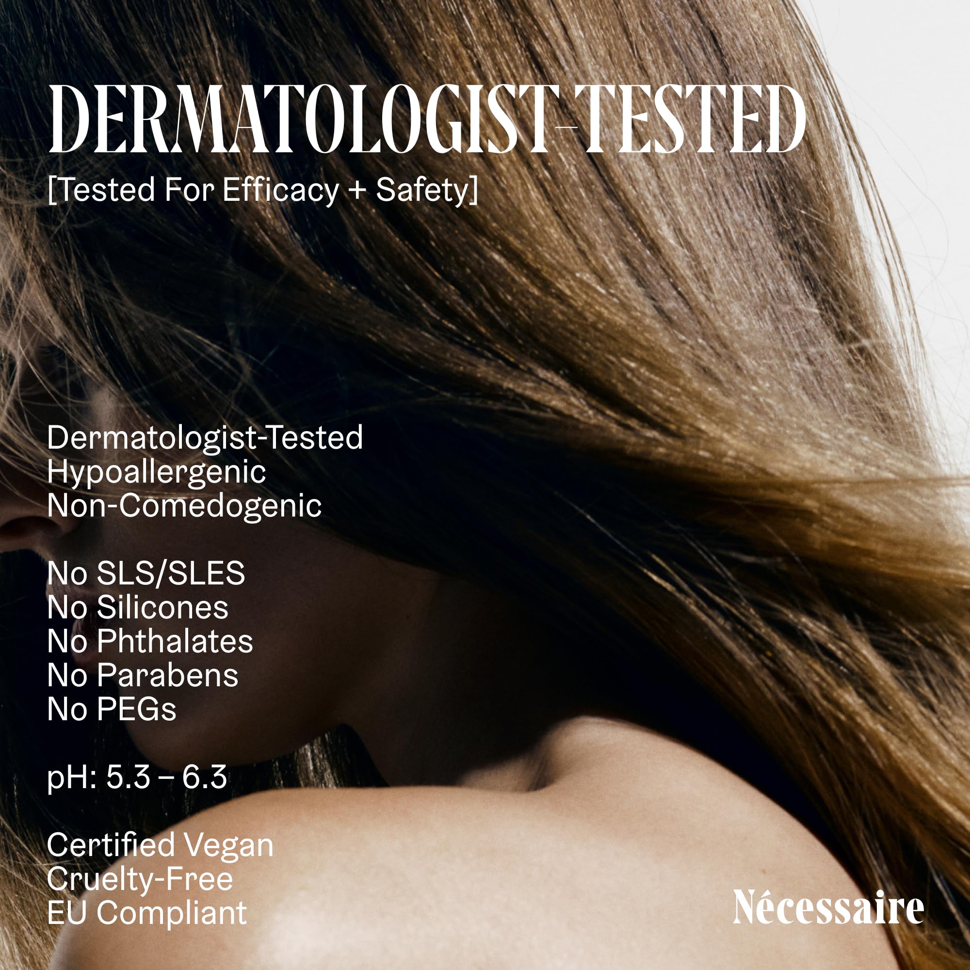 Nécessaire Rosemary Shampoo application at sink for thinning-hair friendly cleansing.