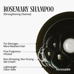 Nécessaire Rosemary Shampoo dispensing pump for easy daily use.