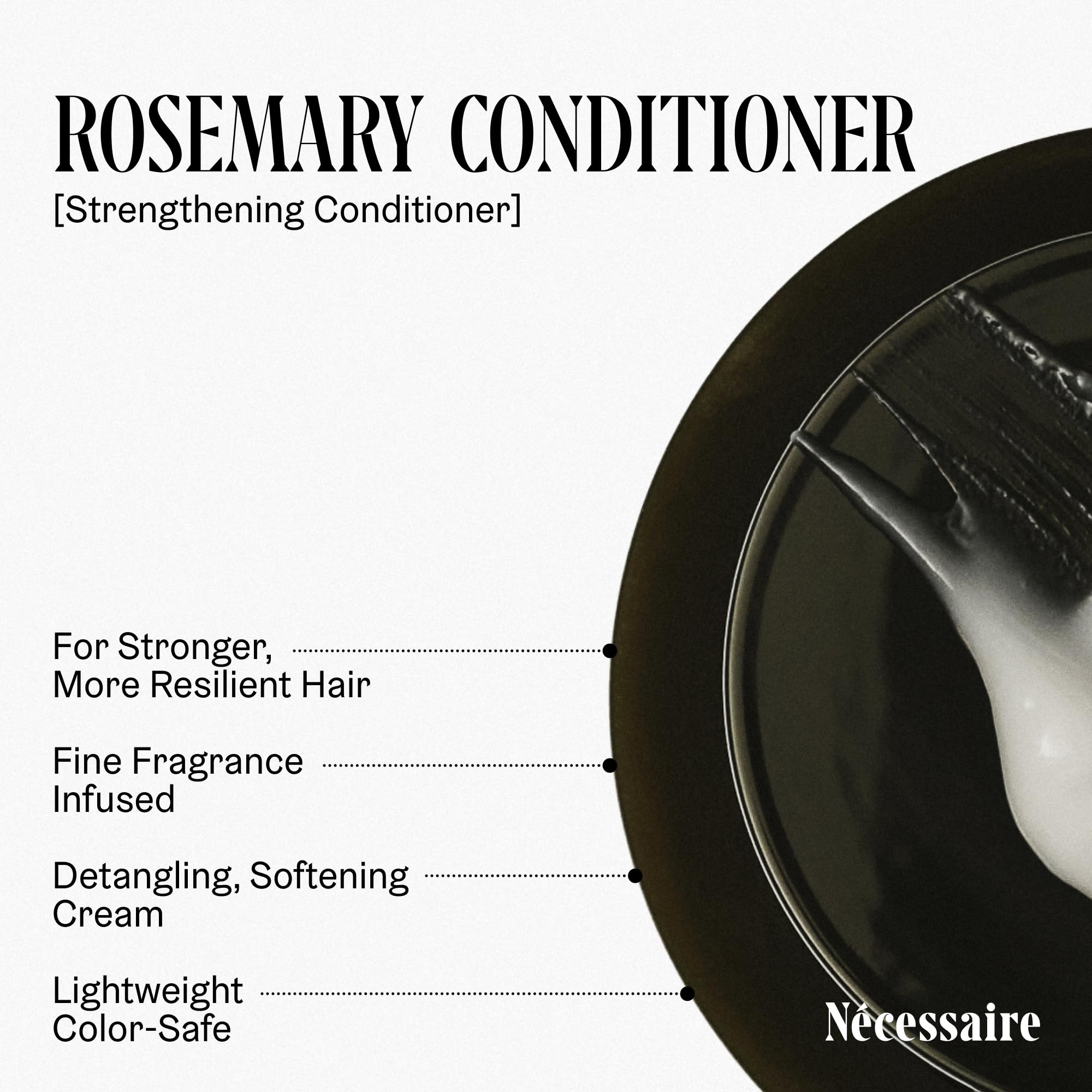 Nécessaire Rosemary Shampoo texture image reveals gel-cream cleansing experience.
