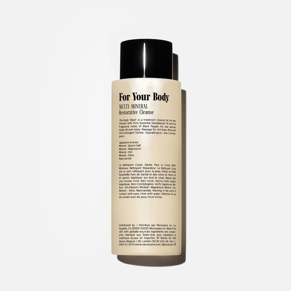 Nécessaire Santal foamy lather highlighting rich fragrance