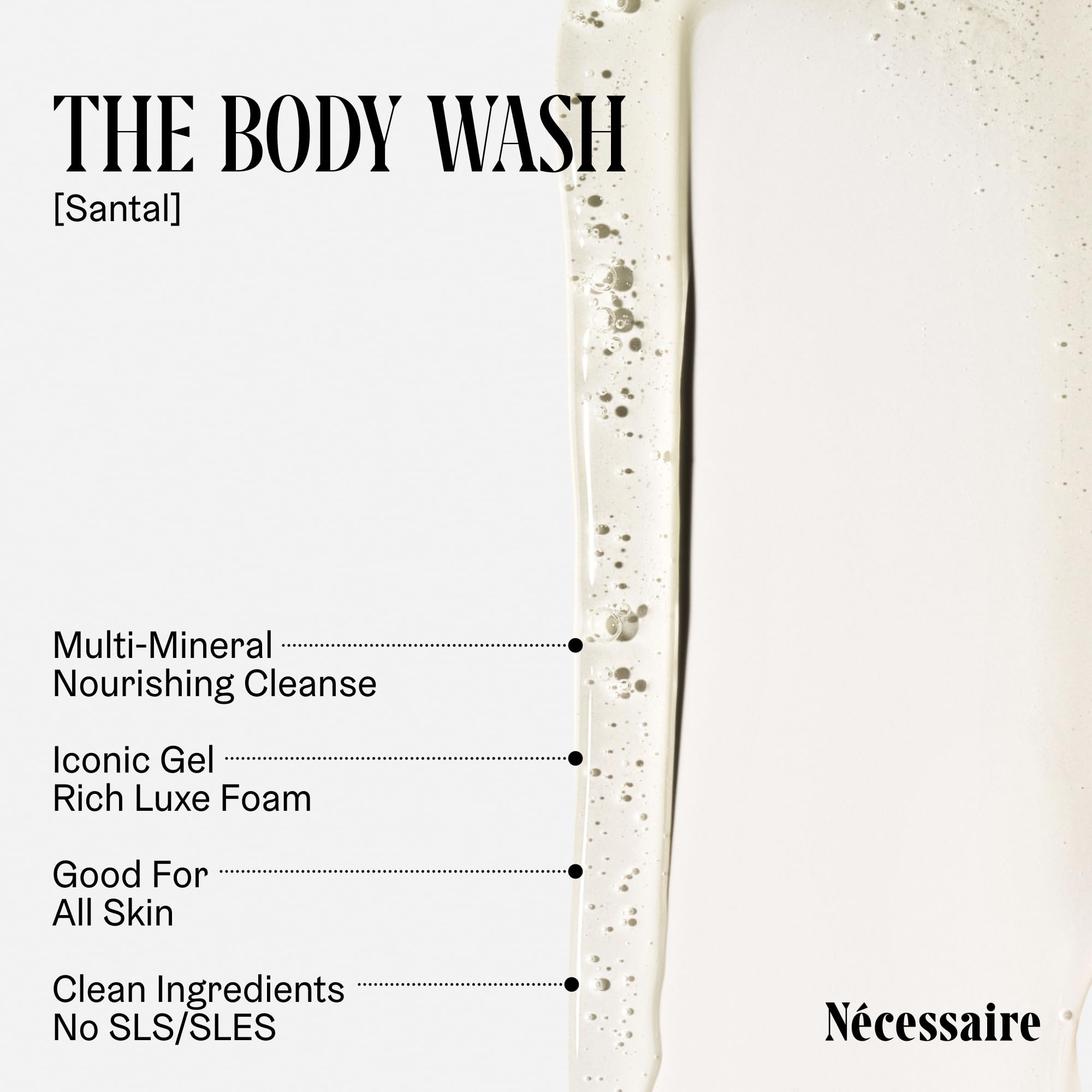 Nécessaire Santal sandalwood fragrance notes in the foam