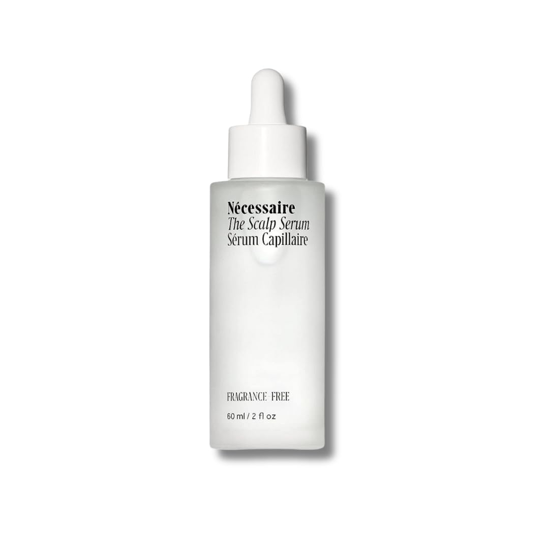 Nécessaire Scalp Serum bottle front shows fragrance-free formula suitable for sensitive scalps.