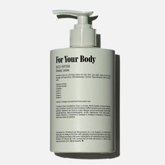 Nécessaire The Body Lotion Eucalyptus texture application demonstrates quick absorption.