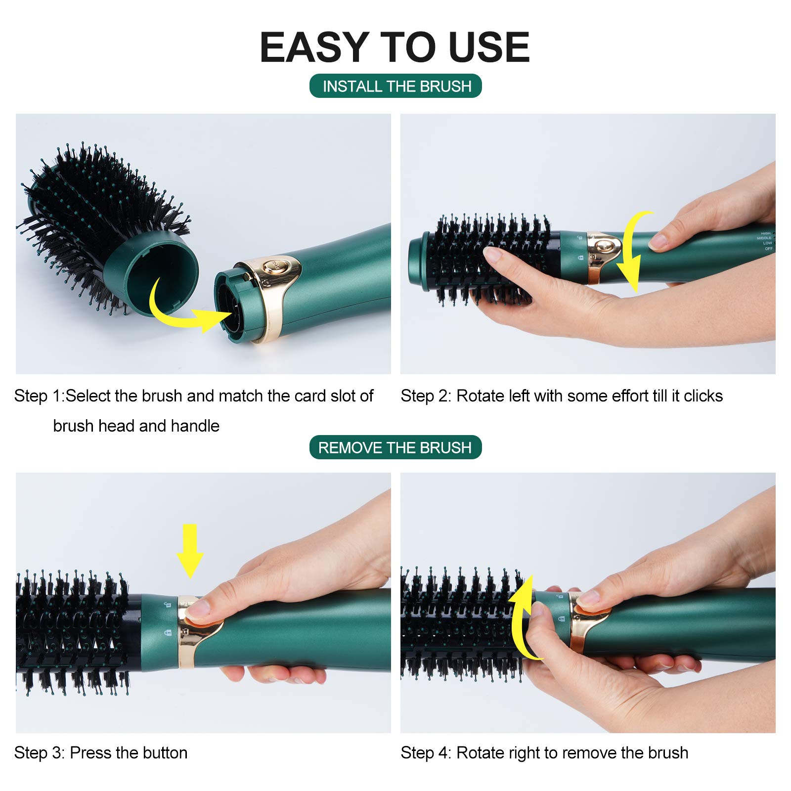 Necmuaih lightweight ergonomic handle on full view for comfortable use.