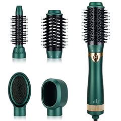 Necmuaih retro green ceramic hair dryer close-up showing stylish finish and ergonomic grip for easy handling.