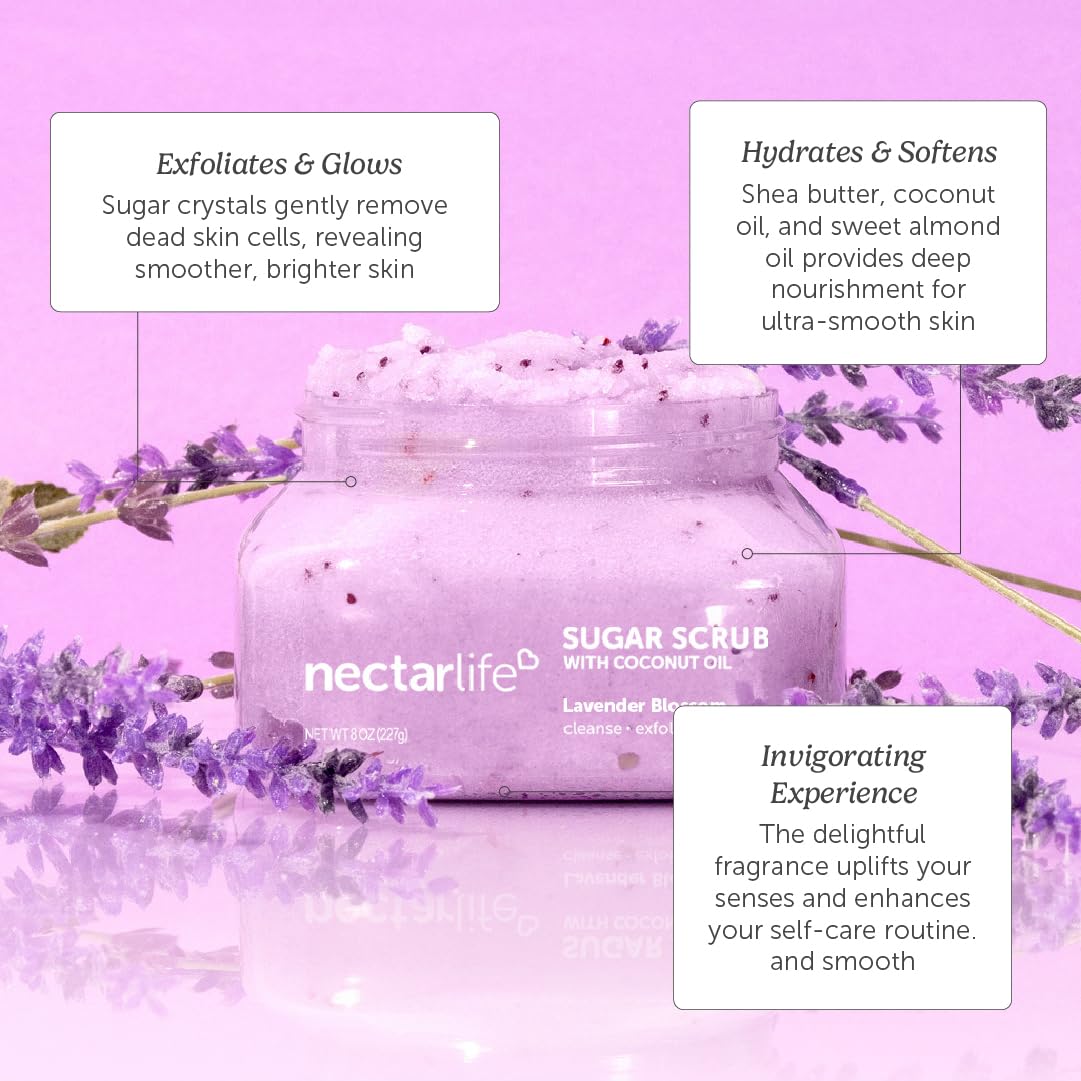 Nectar Bath Treats Shea butter moisture shown in creamy swirl in the jar.