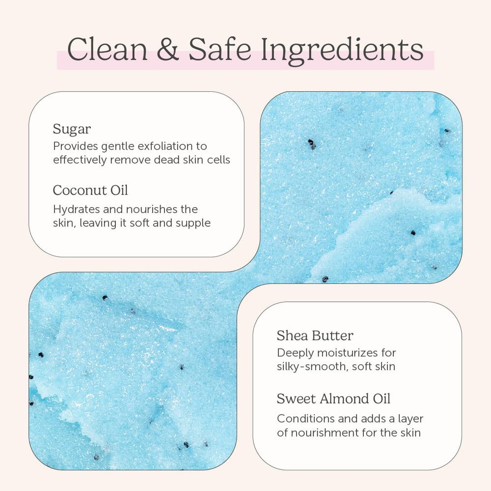 Nectar Bath Treats Sugar Body Scrub shows velvety skin effect
