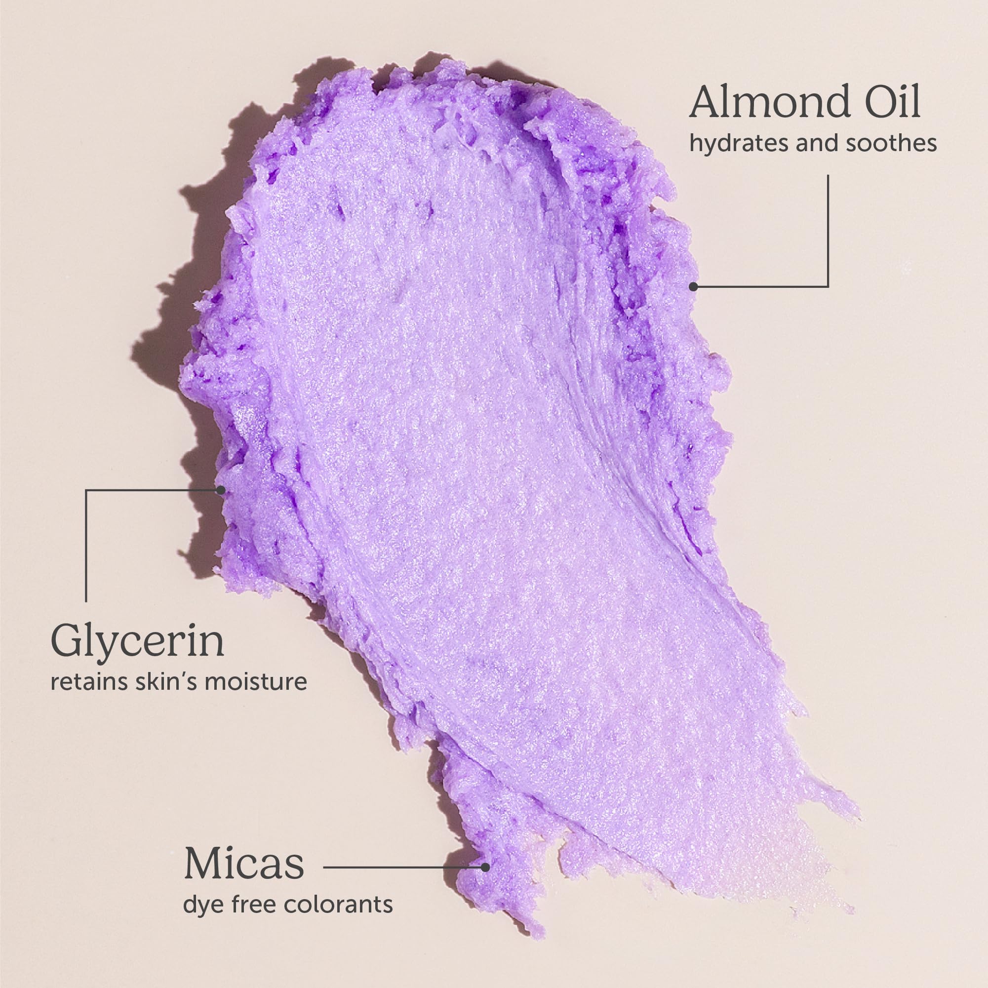 Nectar Life almond oil ingredient bottle highlights nourishing moisture.