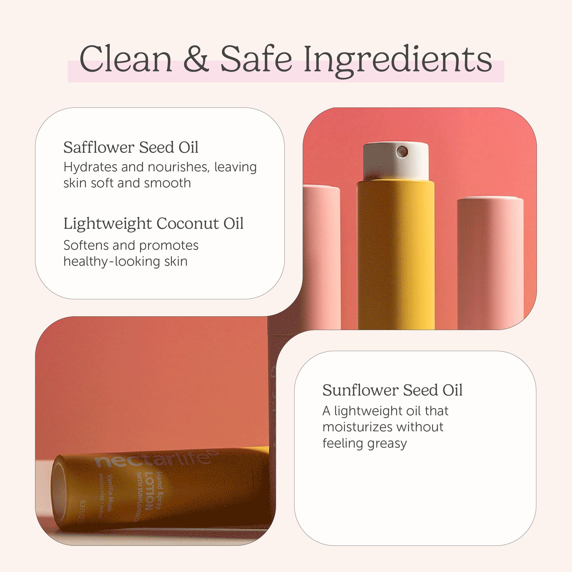 Nectar Life aloe vera and coconut oil nourish skin on contact