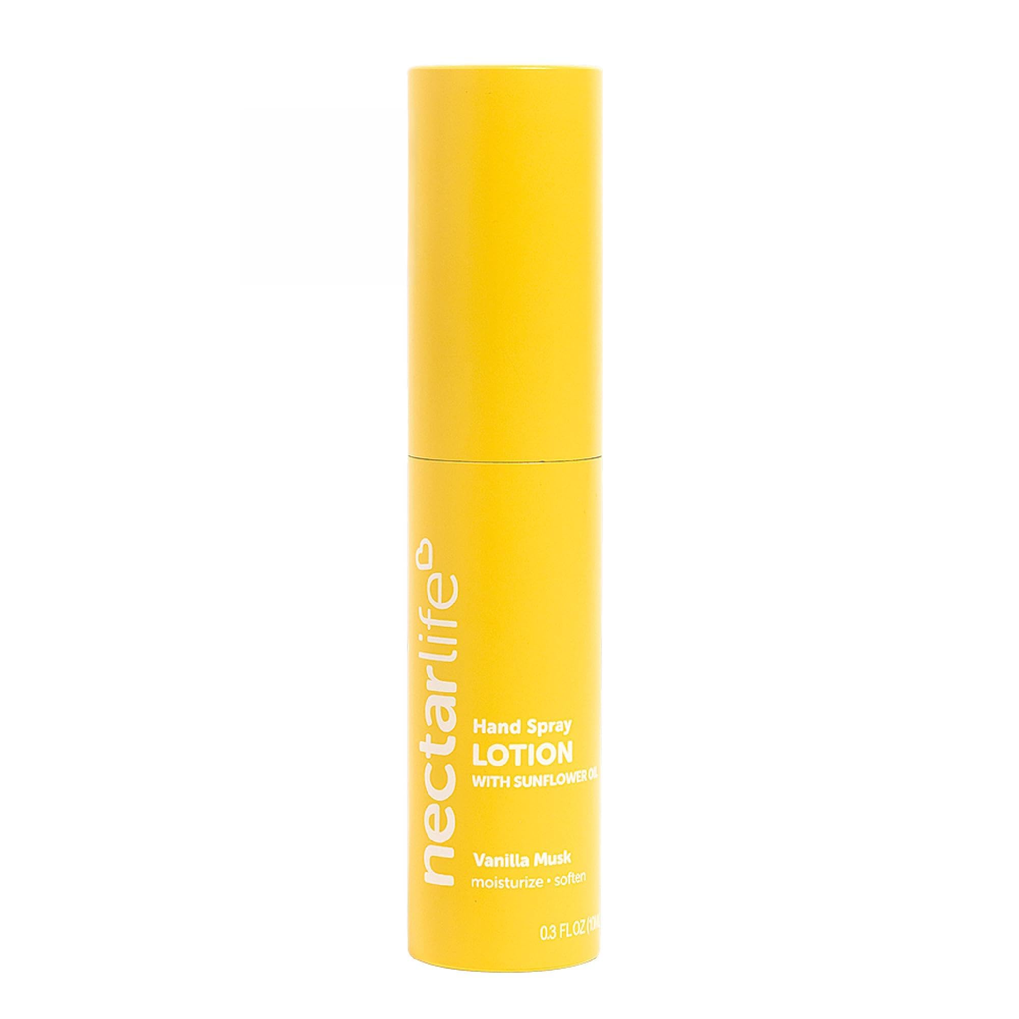 Nectar Life hydrating hand spray bottle close-up for fast absorption