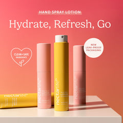 Nectar Life travel-size hand spray in pocket for on-the-go moisturization
