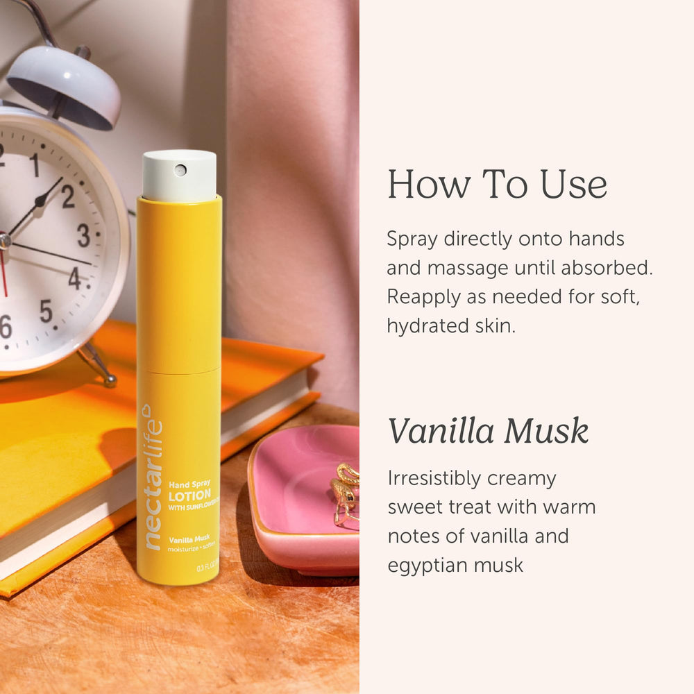 Nectar Life TSA-friendly spray fits in bag for travel