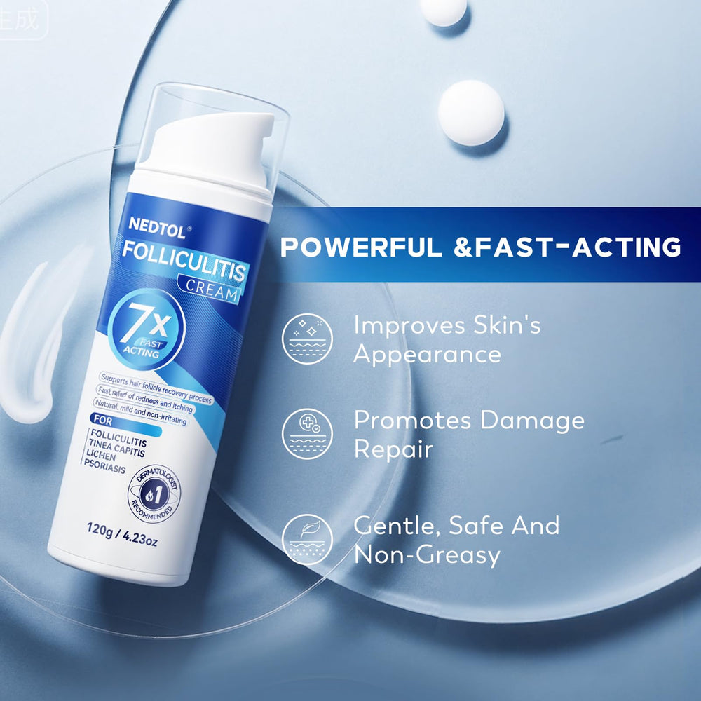 Nedtol cream on scalp calms itching during routine care.