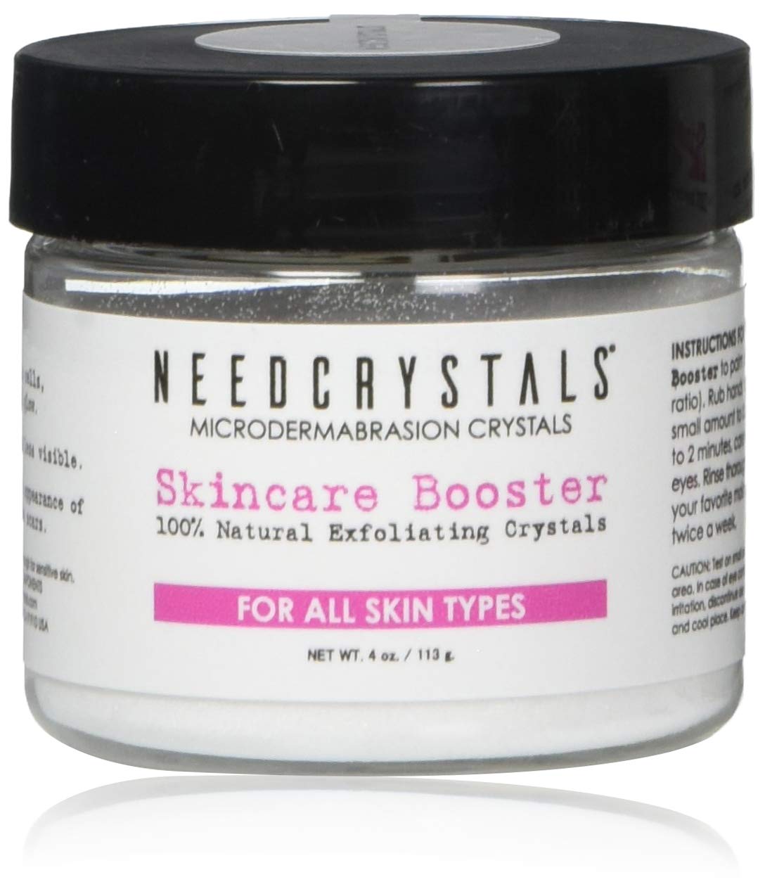 NeedCrystals microdermabrasion crystals pour for gentle at-home exfoliation