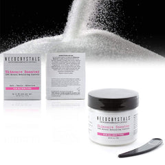 NeedCrystals skincare jar closeup highlights premium container and product