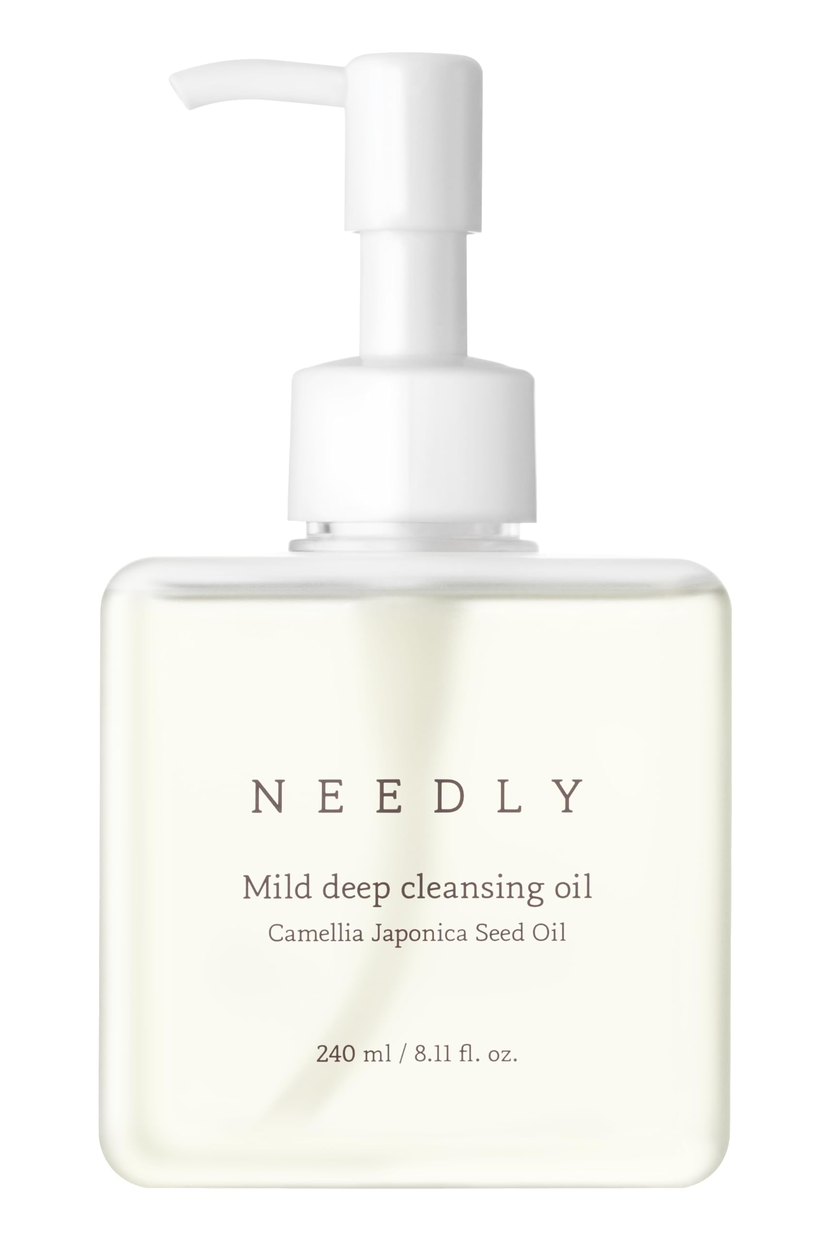 Needly Mild Cleansing Oil bottle front view for gentle makeup removal.