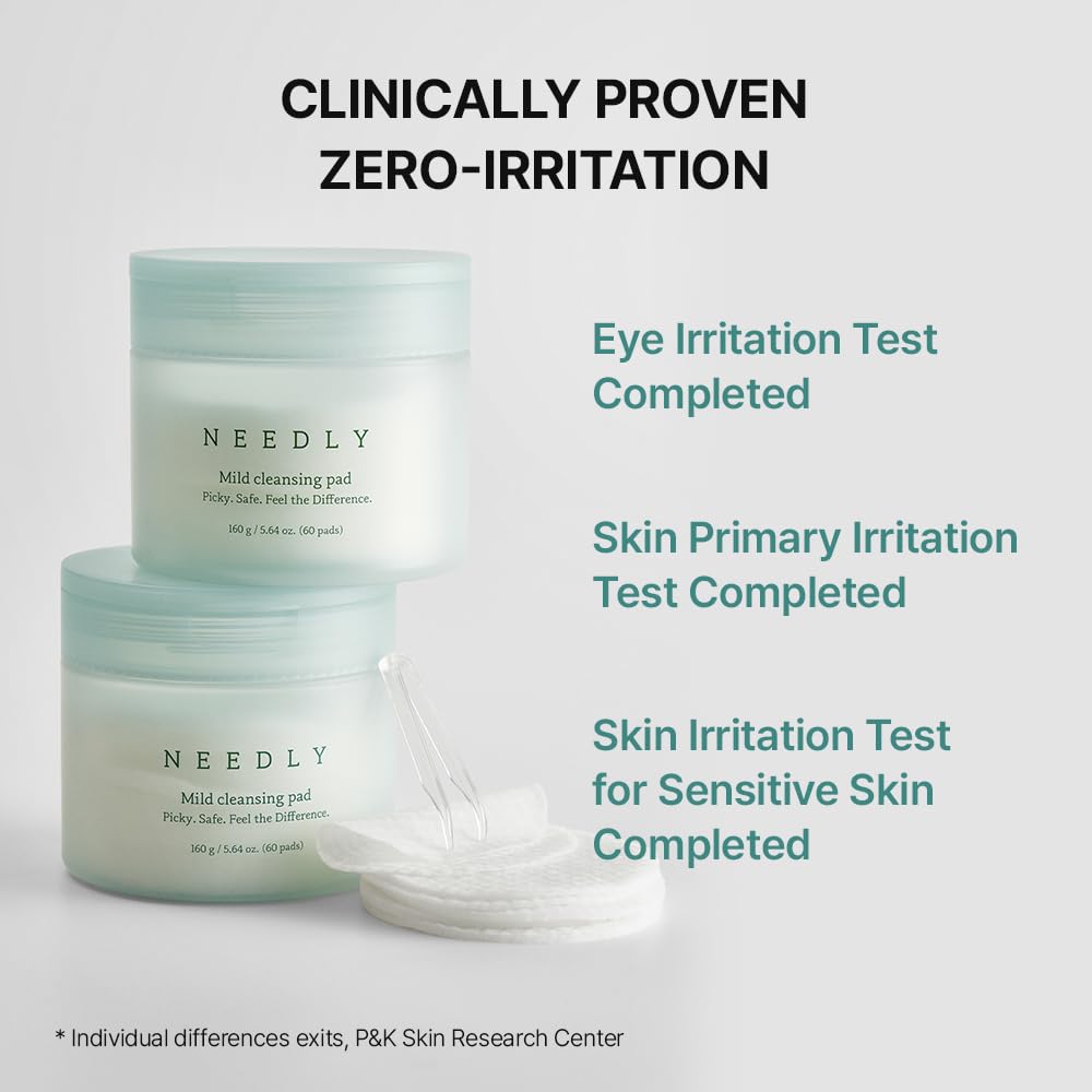 NEEDLY extra-large pad with grid embossing suggests efficient cleansing