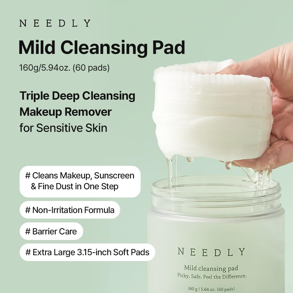 NEEDLY grid-embossed side cleanses deeply with gentle action