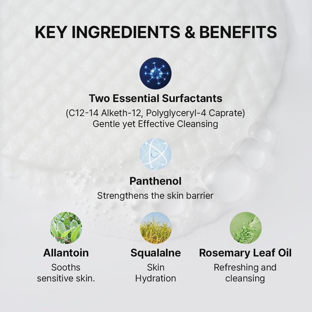 NEEDLY panthenol emphasis communicates barrier-care during cleansing
