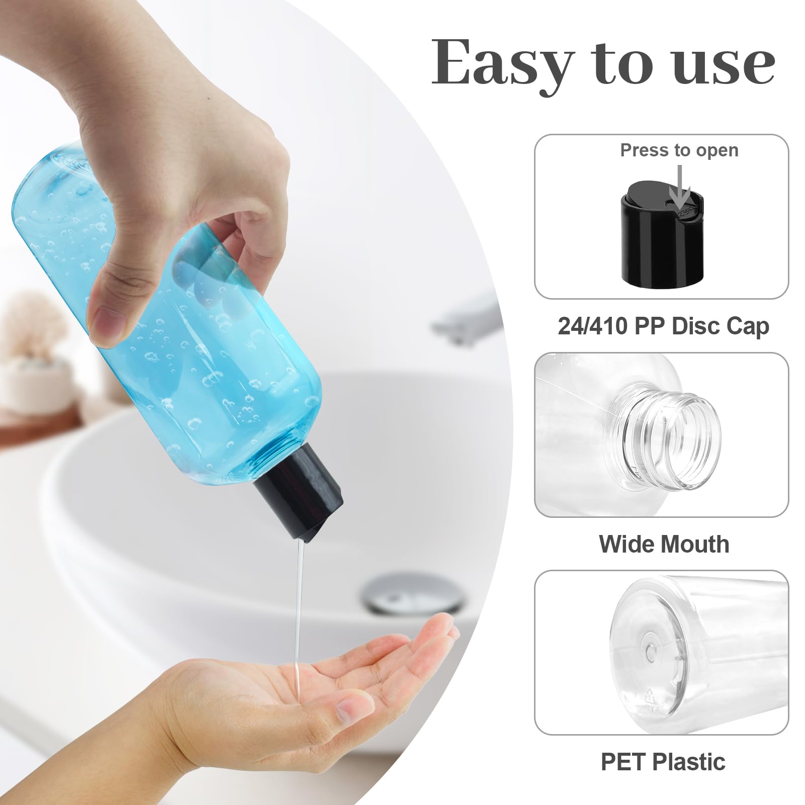 Clear Neendohome bottle shows liquid level at a glance for quick refills