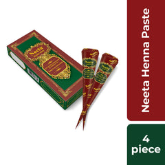Neeta henna cones deliver long-lasting reddish-brown color after use