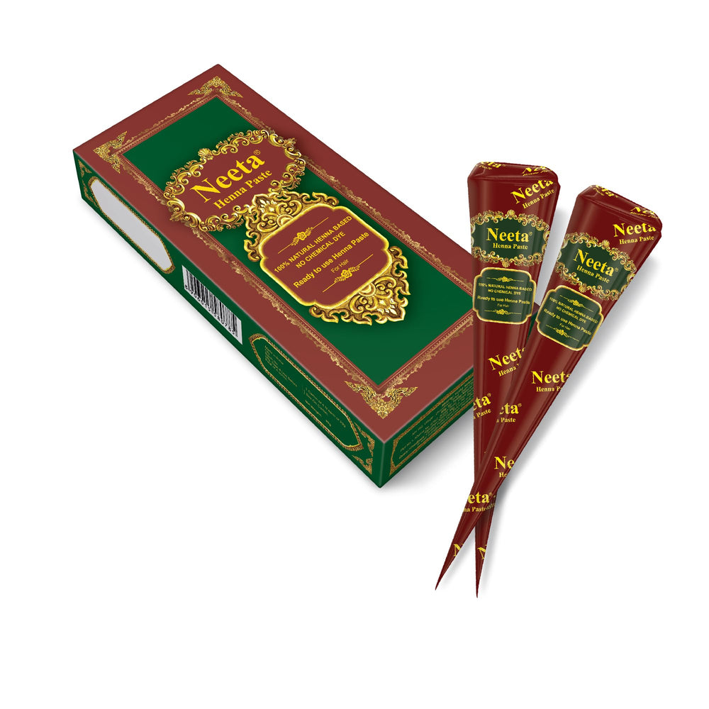 Neeta henna paste cone for precise application at home