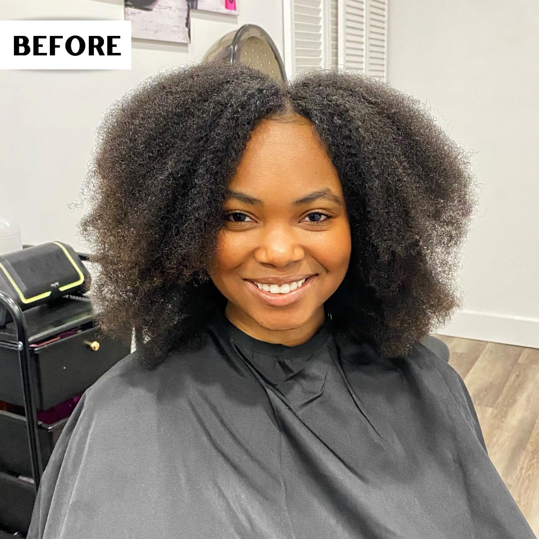 Nefertiti's Secrets strong-hold gel in action while styling curls.
